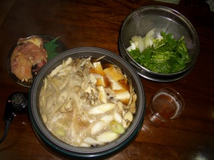 夕食のきりたんぽ 夕食のきりたんぽ