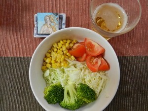 夕食サラダ
