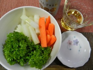 夕食のサラダ